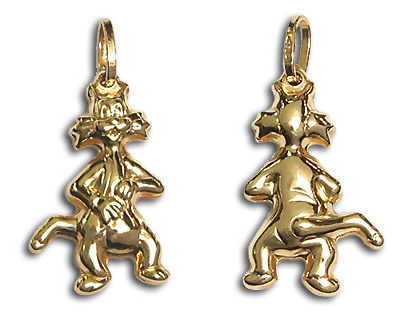 Ciondolo Gatto Silvestro in oro giallo 18kt