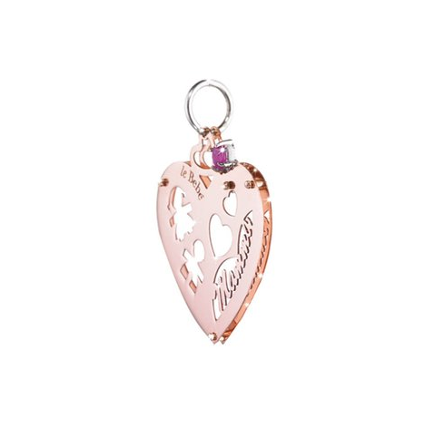 Ciondolo Le Bebè - Cuore di Mamma 2016 - in oro rosa con Rubino