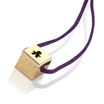 Ciondolo Le Bebè - i dadini - cubo piccolo maschietto in oro giallo