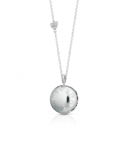 Ciondolo Le Bebè - Suonamore Le Lune - con sagome traforate e catena rolò in argento