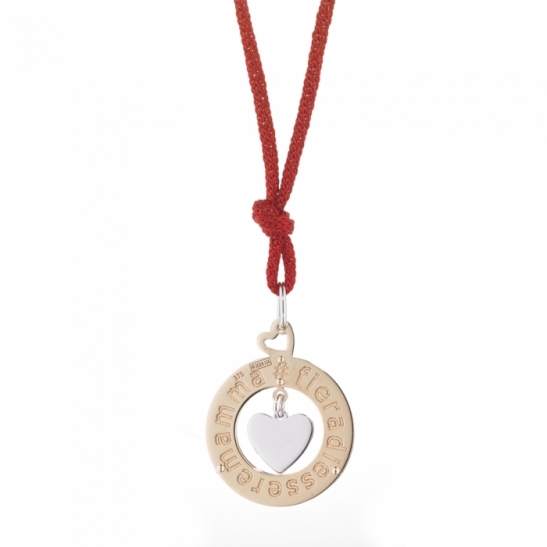 Ciondolo LeBebé - Cuore di Mamma 2017 - in oro giallo e bianco con Diamante