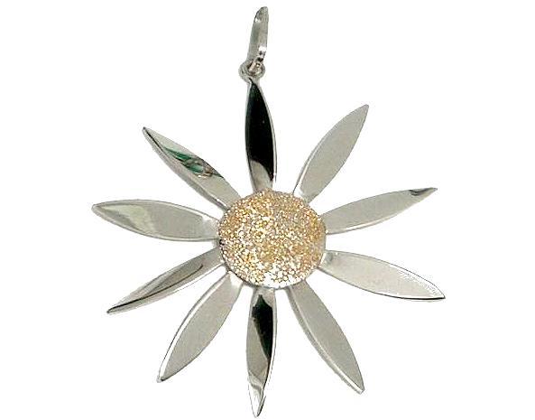 Ciondolo Margherita in oro bicolore 18kt
