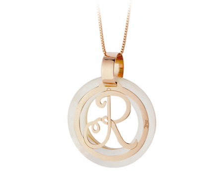My Charm - 925K Yellow White or Rose Silver Pendant customizable with letter