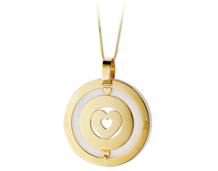 Ciondolo My Charm in oro bianco giallo o rosa con cuore