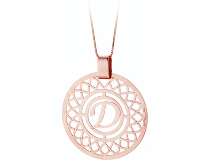 My Charm - 18K Yellow White or Rose Gold Pendant customizable with letter
