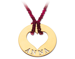 Ciondolo My Charm medio in oro bianco giallo o rosa personalizzabile con il nome