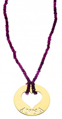 Ciondolo My Charm medio in oro bianco giallo o rosa personalizzabile con il nome