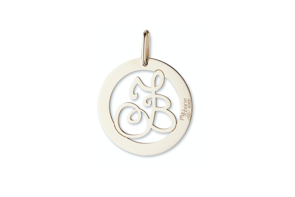 My Charm - Pendant in white, yellow or pink silver with a customizable name for Man