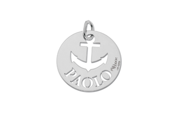 My Charm - Pendant in white, yellow or pink gold with a customizable name for Man