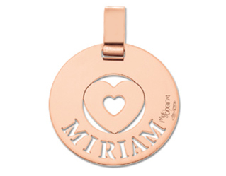 My Charm - Little Pendant in white, yellow or pink gold with a customizable name
