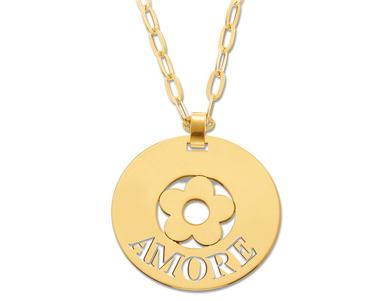 My Charm - Little Pendant in white, yellow or pink gold with a customizable name