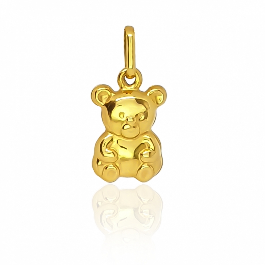 Ciondolo orsetto 3d in oro giallo 18kt