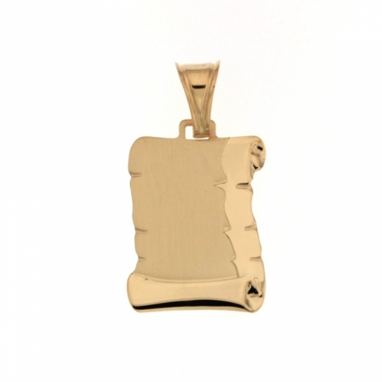 18k Yellow Gold Pendant for engraving