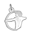 18K White Gold Sagittarius Pendant