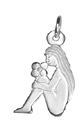 18K White Gold Virgin Pendant