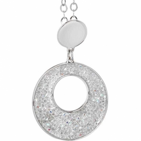 Collana BOCCADAMO con pendente circolare e Swarovski crystal rock XGR240