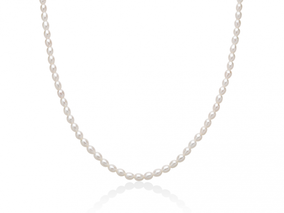 Miluna - 925k Silver and Real Pearl Necklace