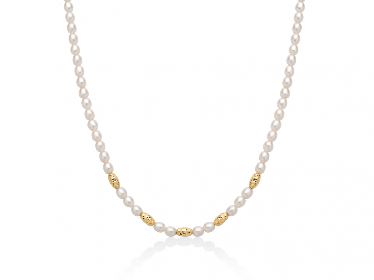 Miluna - 925k Silver and Real Pearl Necklace