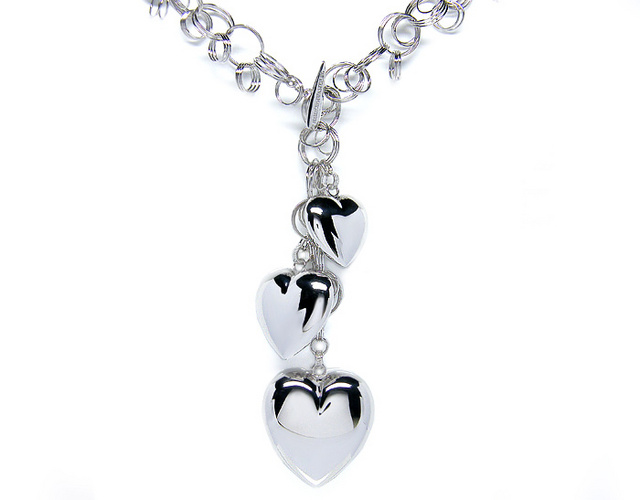 Collana con cuori in argento 925 firmati Maria Cristina Sterling