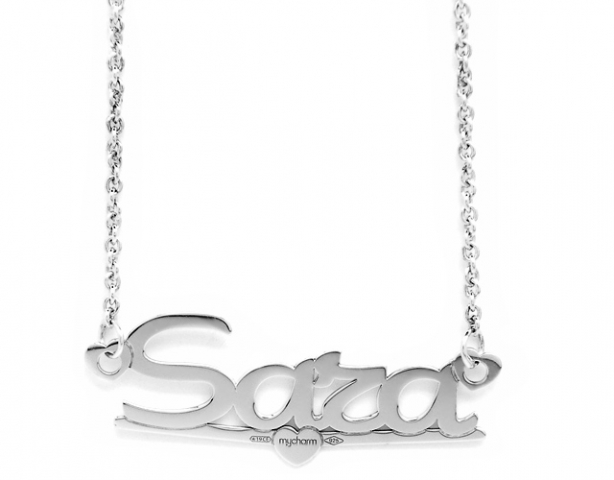 My Charm - 925K White, Yellow or Rose Silver Necklace customizable with name