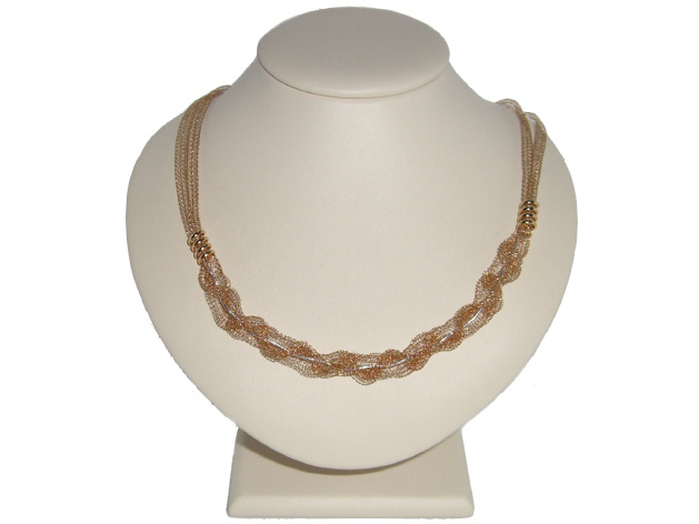 Collana firmata Mattioli a rete modello nuvola in oro giallo 18kt