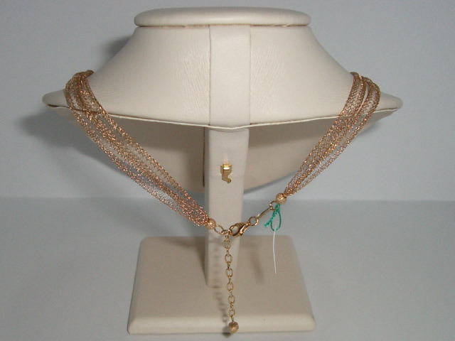 Collana firmata Mattioli a rete modello nuvola in oro giallo 18kt