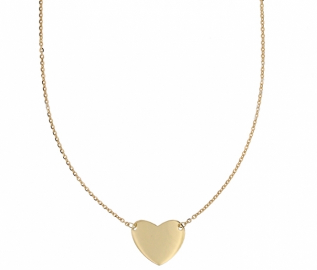 Collana girocollo con Cuore in oro bianco o oro giallo 18kt personalizzabile