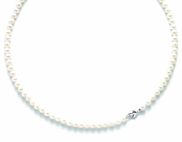 Collana Miluna con Perle 4,5-5 mm e chiusura Cuore in oro bianco 18kt PCL5265