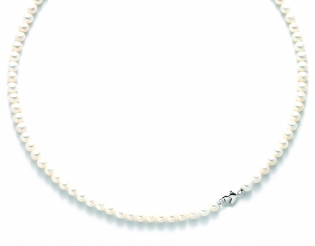 18K White Gold and White Pearls Necklace MILUNA