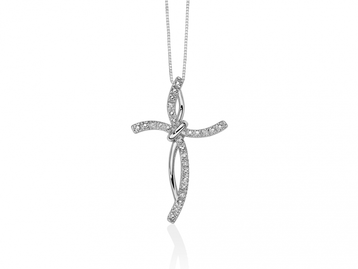 MILUNA - 18K White Gold Necklace with Natural Diamonds