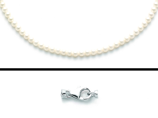 Collana Miluna in oro bianco 18kt con Perle Naturali 5-5.5 mm PCL4196
