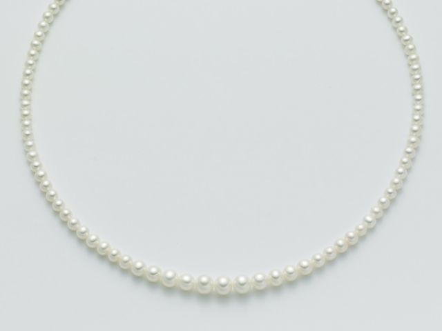 Collana Miluna in oro bianco 18kt con Perle Portafortuna a scalare PCL2211