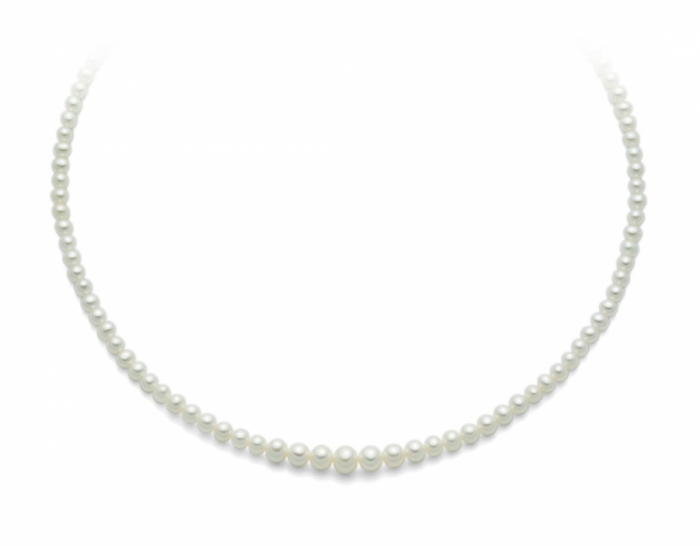 Collana Miluna in oro bianco 18kt con Perle Portafortuna a scalare PCL2325