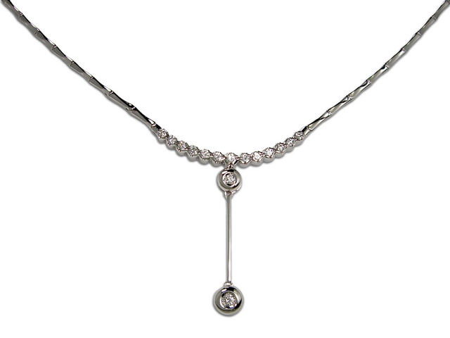 Collana Roger Gems in oro bianco 18kt con Diamanti Naturali Puri IF 0.44ct