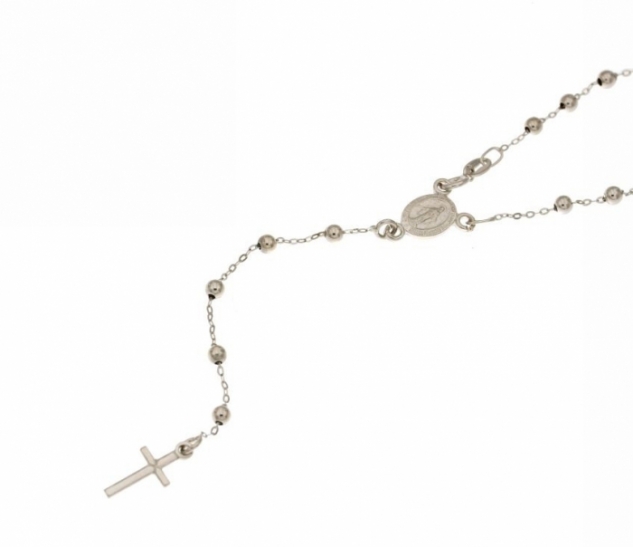 Rosary necklace in 18k Yellow or White Gold