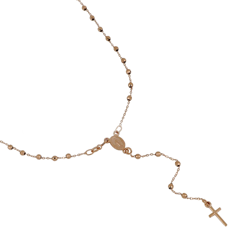 Rosary necklace in 18k Rose Gold