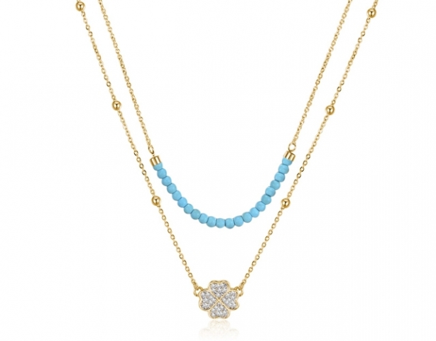 Collana S'Agapò by BrosWay collezione AURORA in acciaio e cristalli