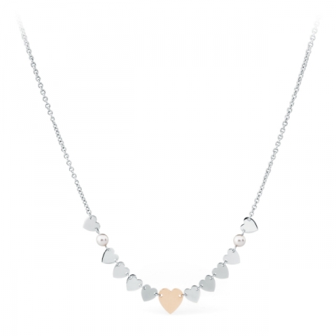 Collana S'Agapò by BrosWay collezione Darling in acciaio con perle