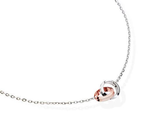 Collana UNOAERRE modello VENERE in oro bianco 18kt con pendenti