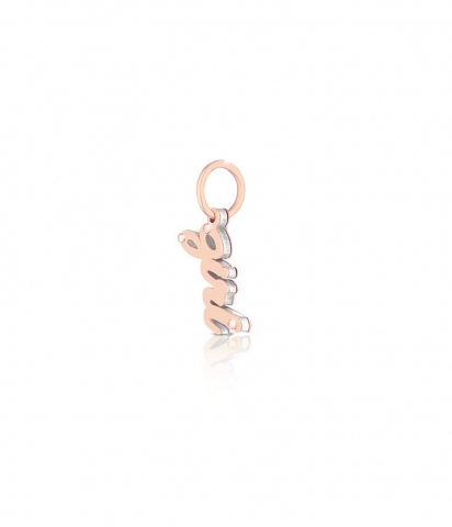 Componente per il Bracciale o Collana LeBebè - Lock Your Love - pendente Girl in argento 925% e oro rosa