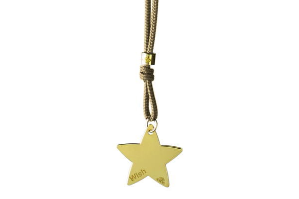 Cordino con ciondolo My Charm stellina collezione Mini Charm in oro giallo o bianco 18kt 