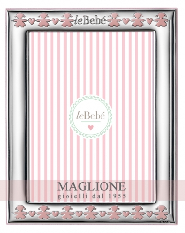 Cornice Le Bebè portafoto bimba linea Classica Primi Ricordi 13x18 in Argento