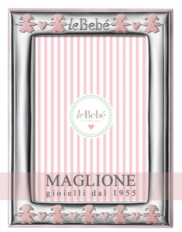 Cornice Le Bebè portafoto bimba linea Classica Primi Ricordi 9x13 in Argento
