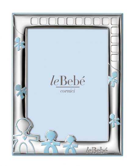 Cornice Le Bebè portafoto bimbo linea Amore Primi Ricordi 13x18 in argento con lettere adesive