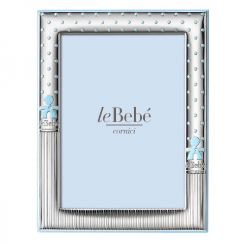 Cornice Le Bebè portafoto bimbo linea Bubble Primi Ricordi 13x18 in argento