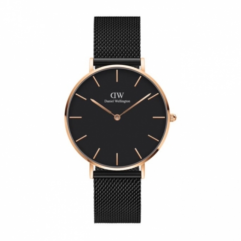 Daniel Wellington Classic Petite Ashfield nero e rosa 36 mm