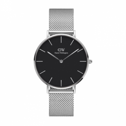 Daniel Wellington Classic Petite Sterling black and silver 36 mm