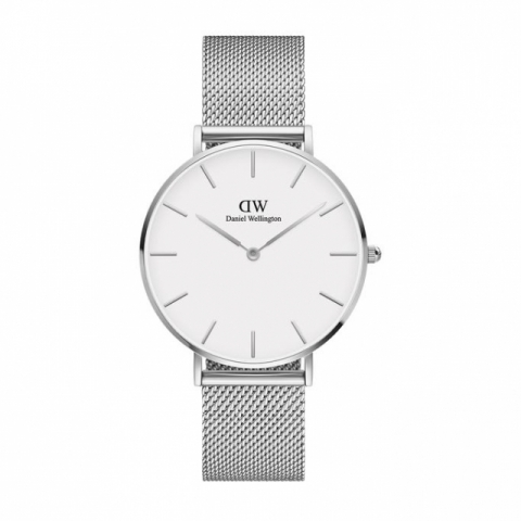 Daniel Wellington Classic Petite Sterling white and silver 36 mm