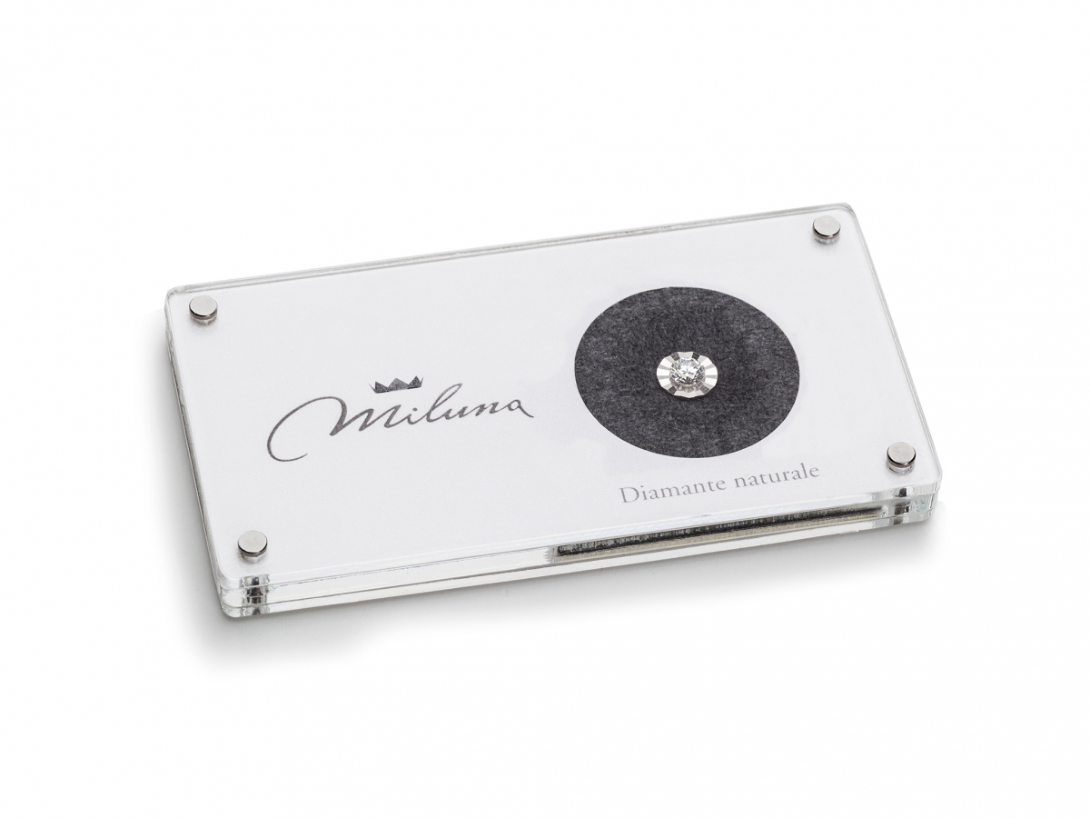 Diamante Miluna in blister sigillato da 0.11ct con confezione regalo