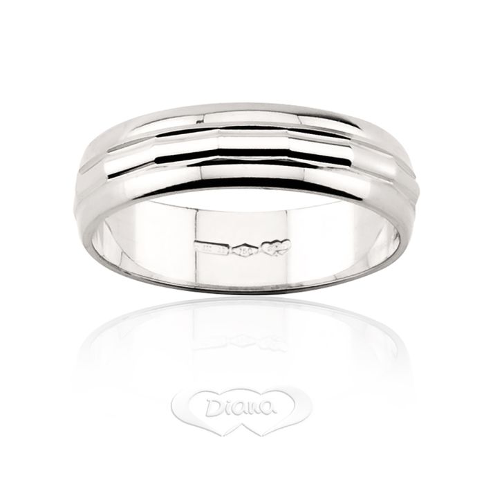 Fede Nuziale DIANA in Oro Bianco 18kt AF181